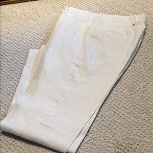 Bar III Light White Linen Dress Pants